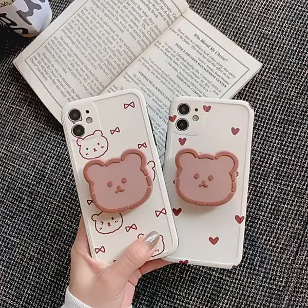3D Bear + Holder iPhone Case
