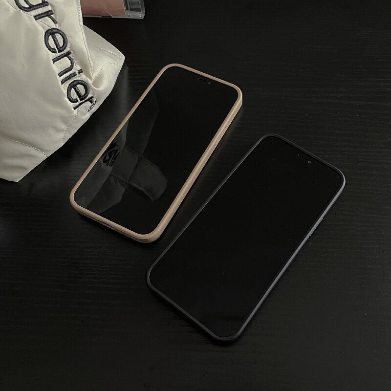 Matte Leather Shockproof iPhone Case