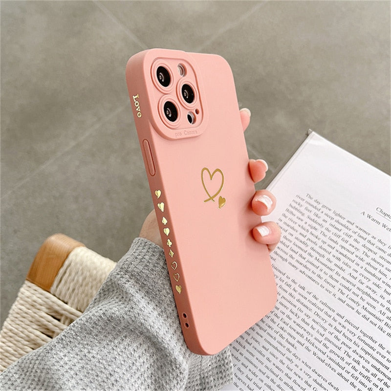 Candy Colors Heart Frame iPhone Cases