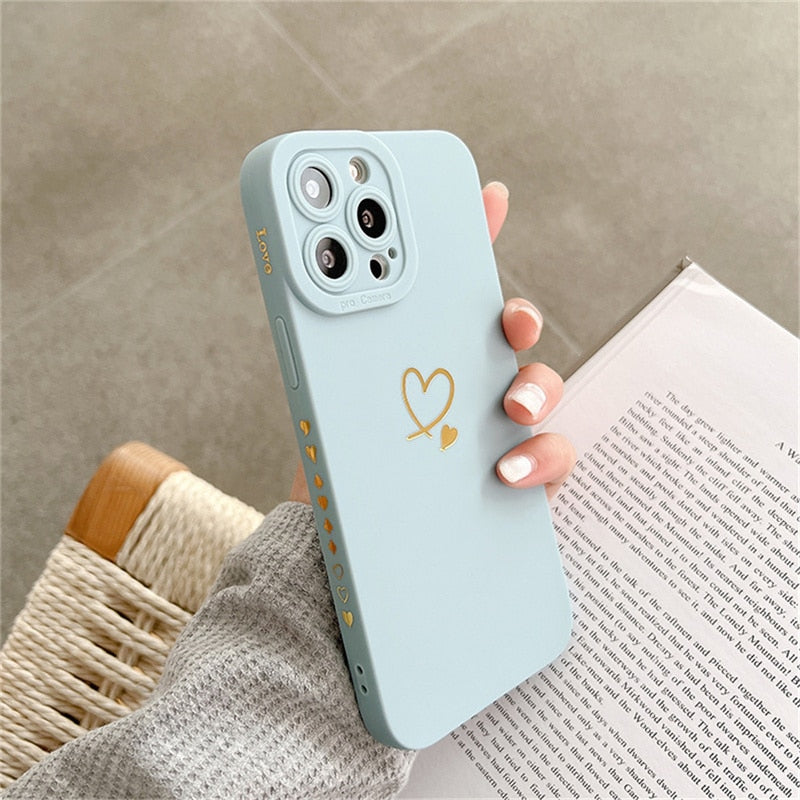 Candy Colors Heart Frame iPhone Cases