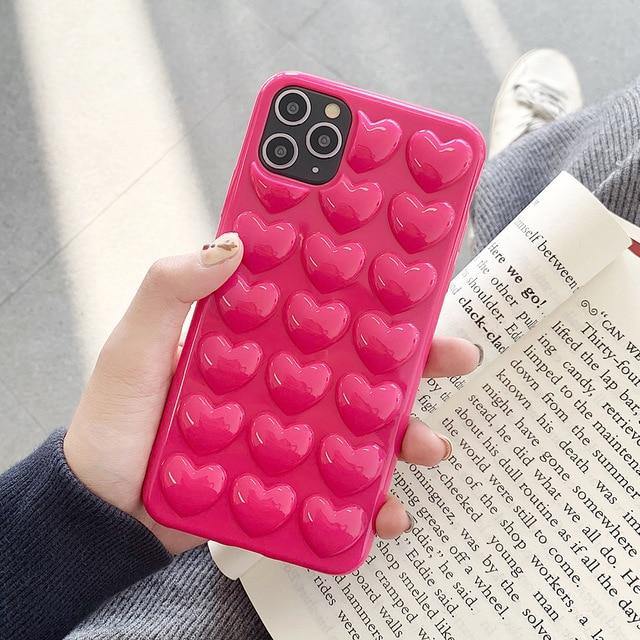 Candy Colors 3D Love Heart iPhone Cases - VoxxCase