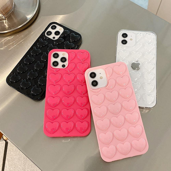 Candy Colors 3D Love Heart iPhone Cases - VoxxCase
