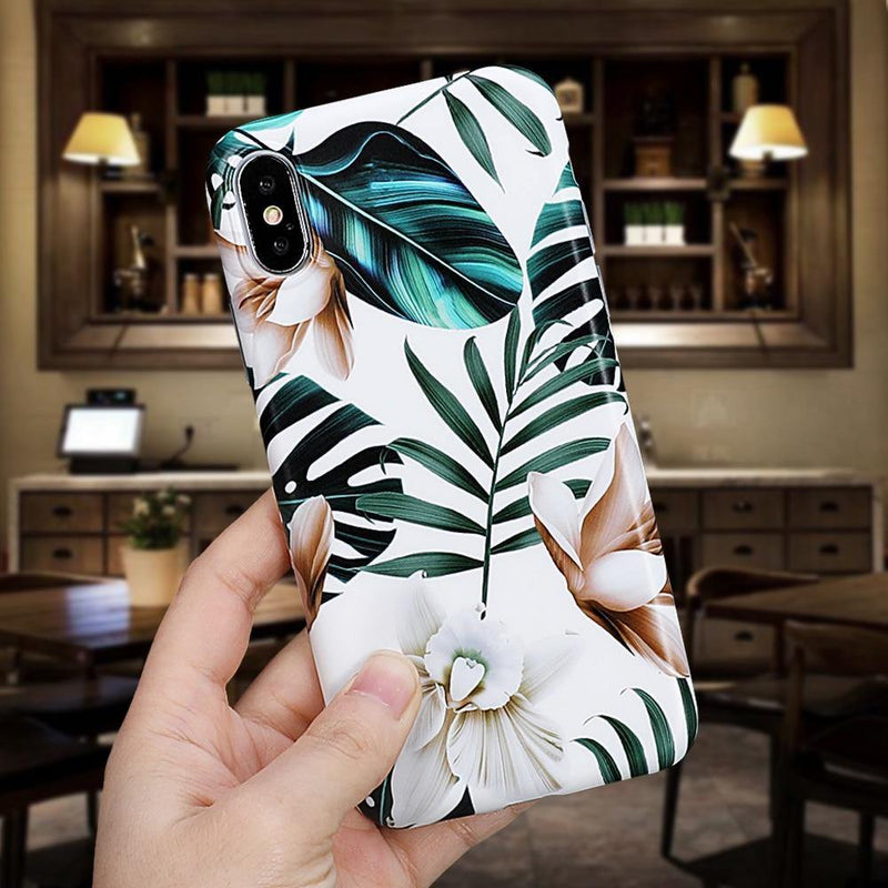 Floral Leaf Printed iPhone Case - VoxxCase