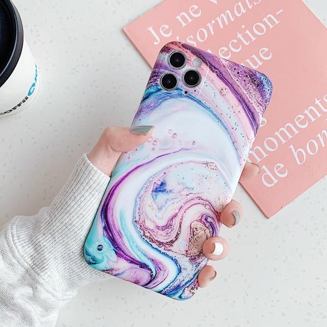 Glossy Marble & Lush Colored iPhone Cases - VoxxCase