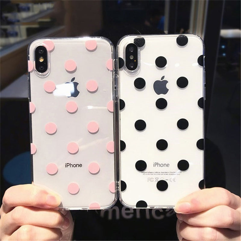 Transparent Cute Dots iPhone Cases