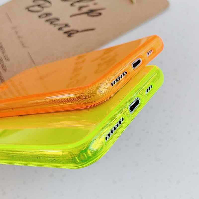 Fluorescent Clear Silicone iPhone Cases