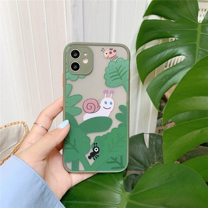 Green flower phone case  