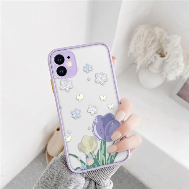 Lens Protection Flower Phone Cases - Voxx Case
