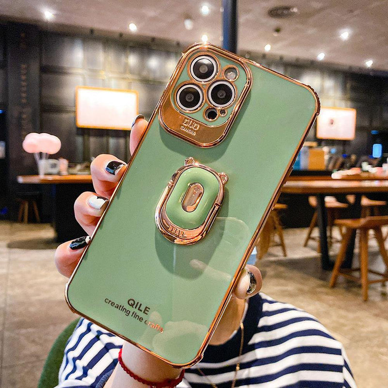 Luxury Anti-Knock iPhone Cases - Light Green & Pink - VoxxCase