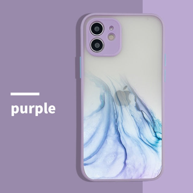 Marble Lens Protector iPhone Cases