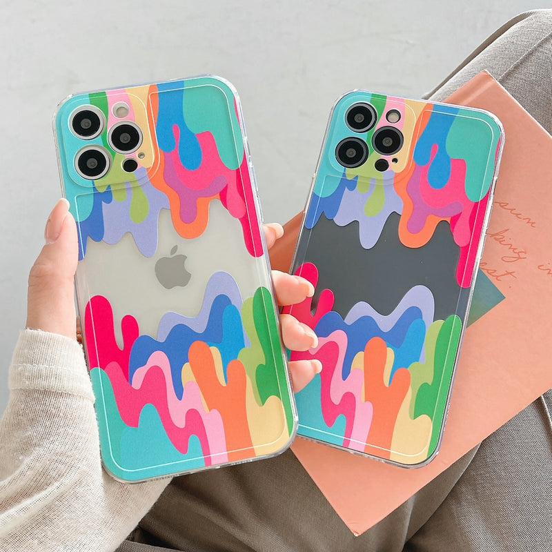 Melted Colorful Painting iPhone Case