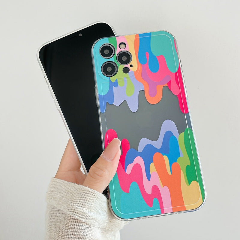 Melted Colorful Painting iPhone Case