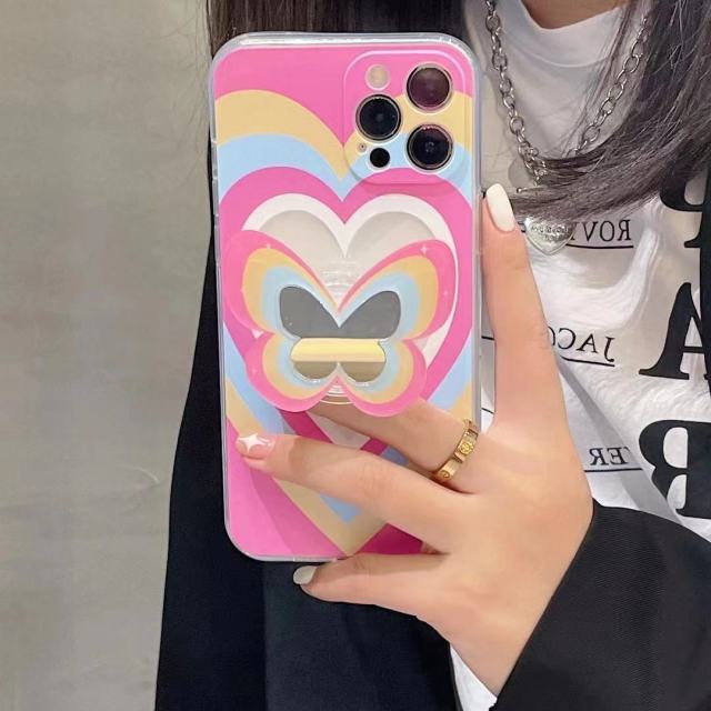 Butterfly Heart Mirror iPhone Cases