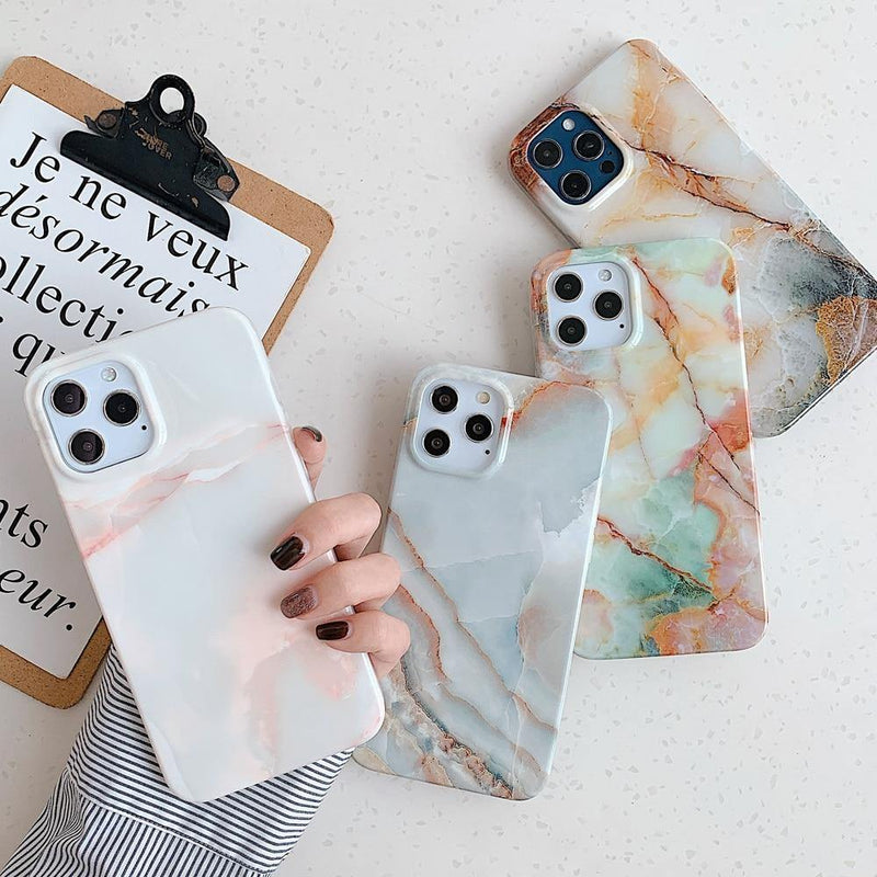 Soft Latte Marble iPhone Cases - VoxxCase