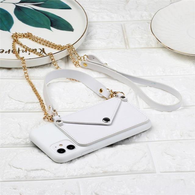 Stylish Lanyard Silicone + Card Holder iPhone Cases - VoxxCase